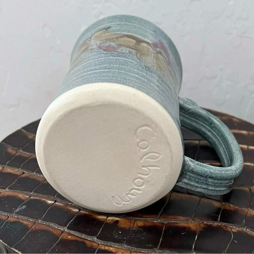 Studio Pottery Hand Thrown Mug Signed Calhoun 4.5” - Picture 9 of 9
